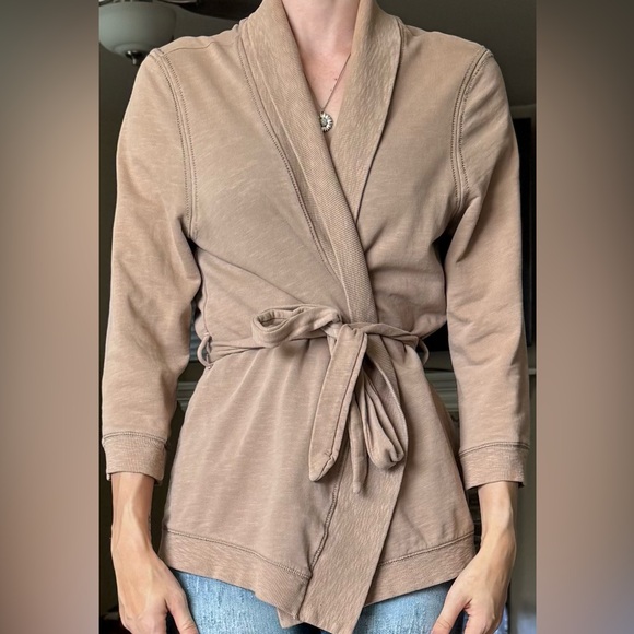 Banana Republic Sweaters - Banana Republic Tan Heritage Wrap Top S Beige Brown